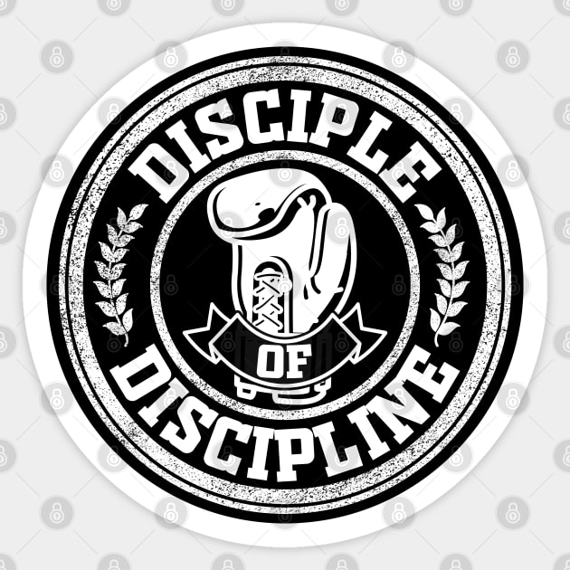 Disciple Of Discipline Motivational Artwork Sticker by Cult WolfSpirit 